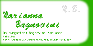 marianna bagnovini business card